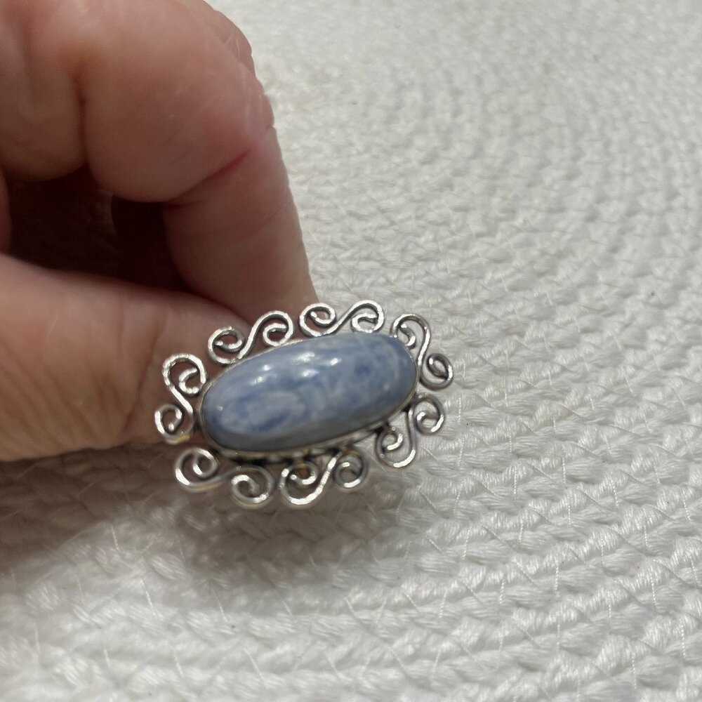 Gorgeous BLUE KYANITE Handmade Sterling 925 Ring Size 9.5 #176E